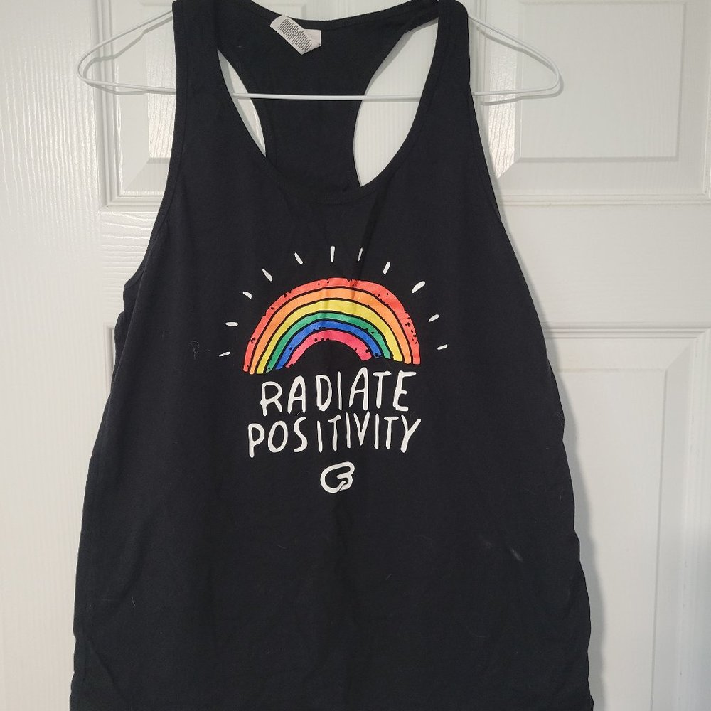 Cyclebar Radiate Positivity Rainbow Tank | Bella Canvas | Size XL